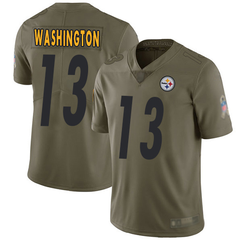 Men Pittsburgh Steelers Football #13 Limited Olive James Washington 2017 Salute to Service Nike NFL Jersey